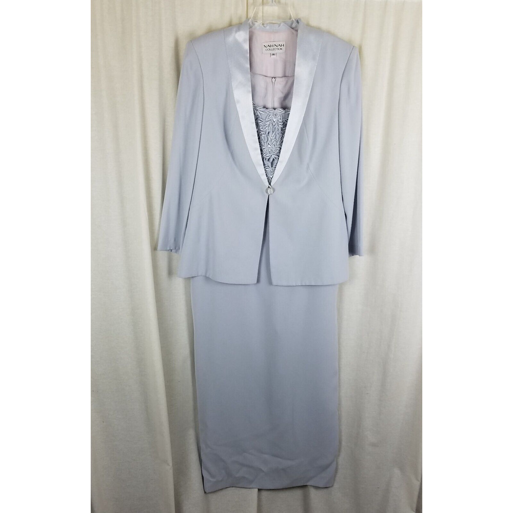 Nah Nah Collection Long Maxi Dress Jacket Suit Outfit Womens 14 Formal USA
